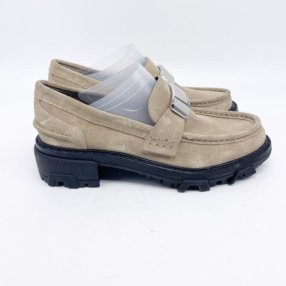 Rag & Bone Women's Shiloh 2.0 Loafers Lug Sole Tan Suede Size EU 35 US 5.5 - Picture 4 of 13